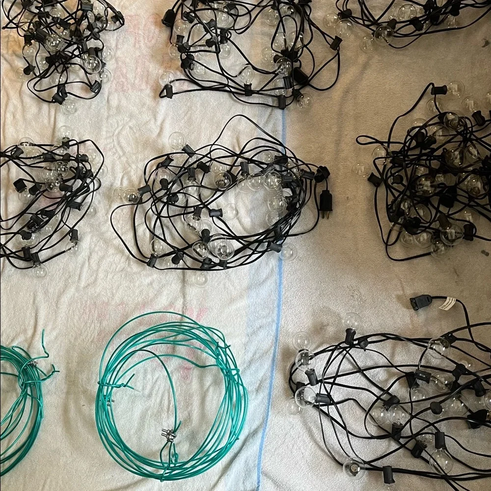 7 stands of string lights